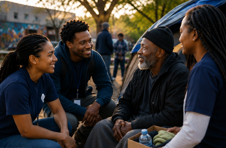 Community outreach support scene